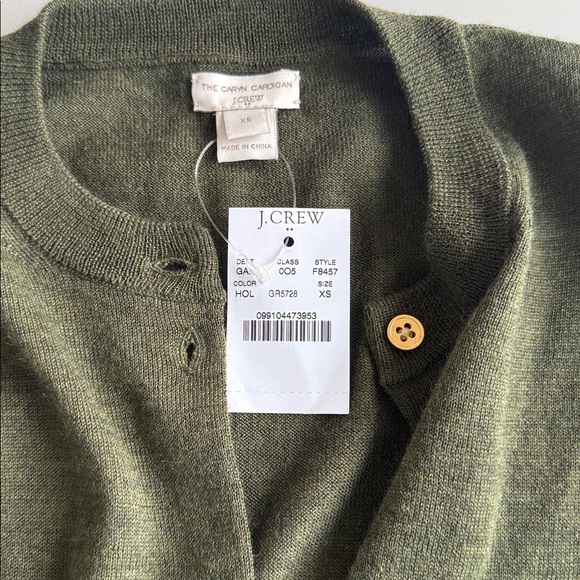NWT J. Crew Factory Gold Button Women's Cardigan - Picture 2 of 4